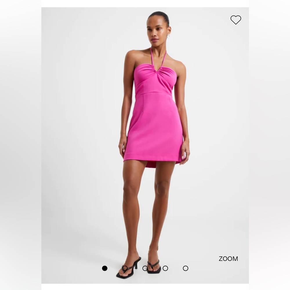 French Connection Whisper Ruth Halter Neck Dress. Barbie core, Sunset,Mini dress